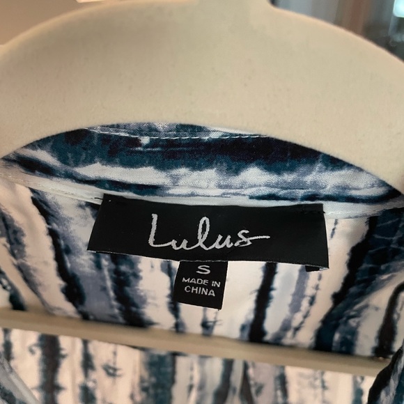 Agate Beach Blue and White Tie-Dye Midi Dress - Picture 4 of 7